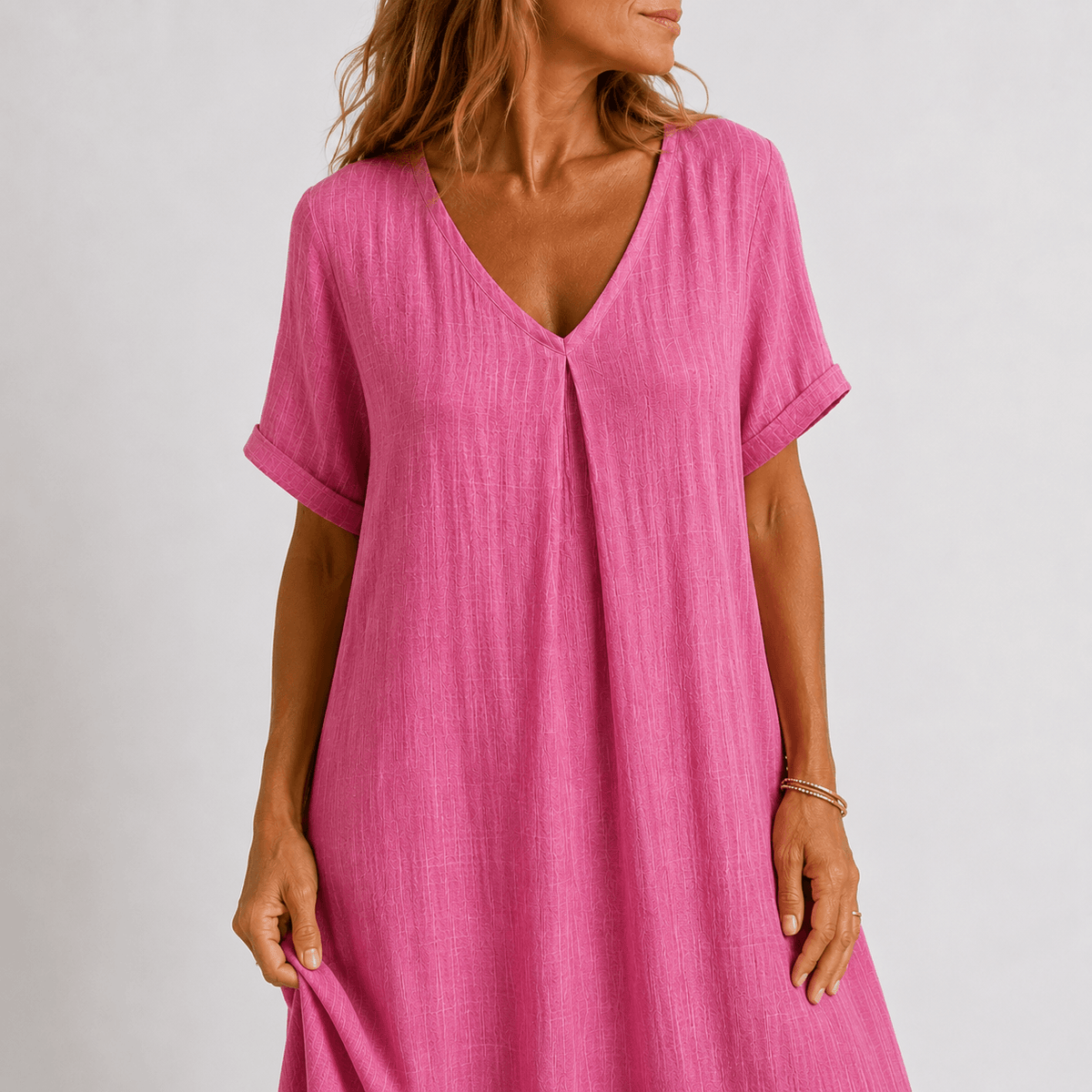 Linden Pleat-Front Maxi Dress