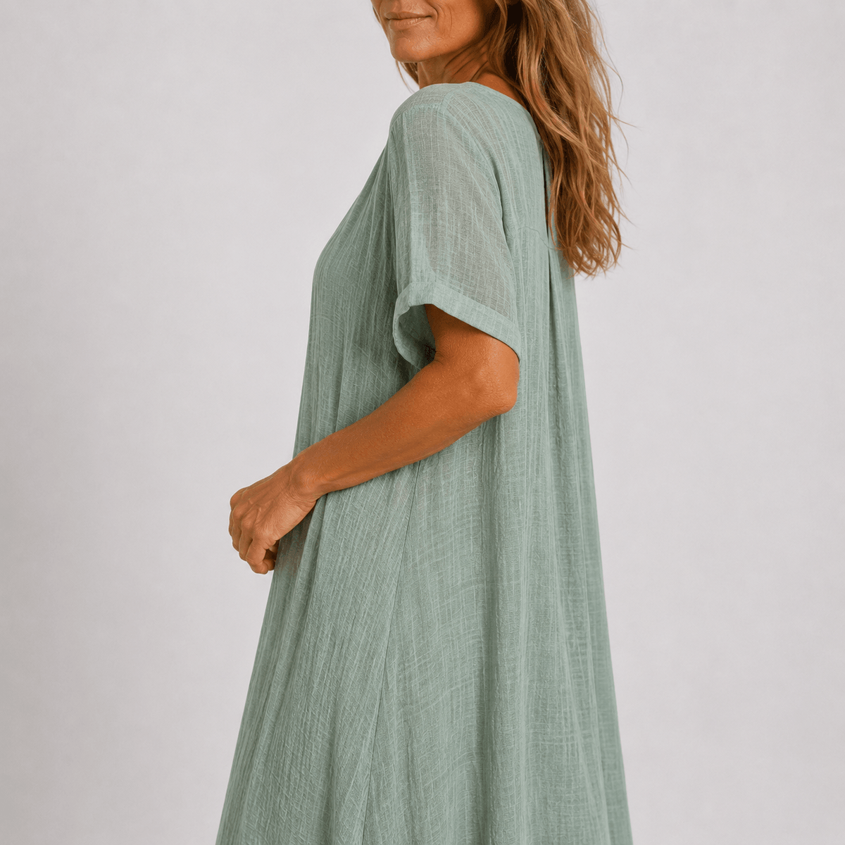 Linden Pleat-Front Maxi Dress
