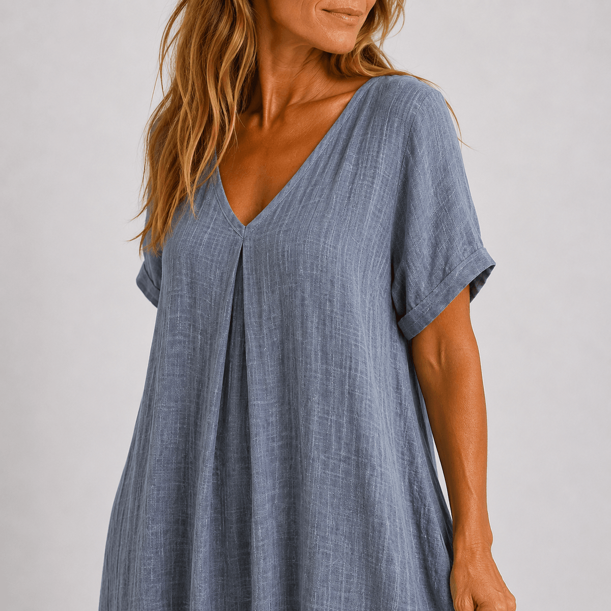 Linden Pleat-Front Maxi Dress