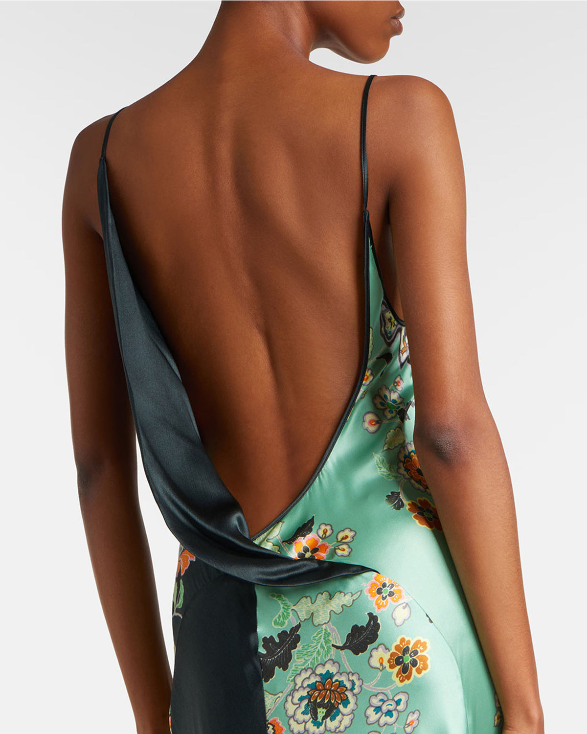 Sela Floral Satin Maxi Dress