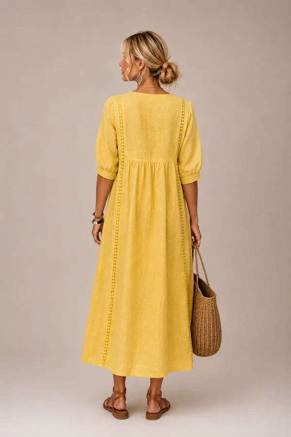 Elowen Lace-Trim Midi Dress